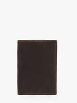 Leather Wallet Oil Etrier Brown oil EOIL271