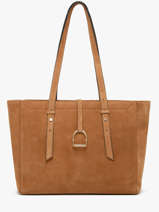 Sac Port� �paule Altesse Suede Cuir Etrier Marron altesse suede EASU088M