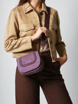Crossbody Bag S Lasso Leather Etrier Violet lasso ELAS152S-vue-porte