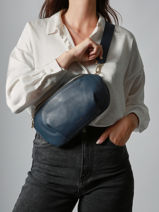 Sac Banane L Tradition Cuir Etrier Bleu tradition ETRA022L-vue-porte