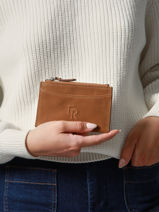Porte-cartes Cavalier Nubuck Cuir Etrier Beige cavalier nubuck ECAN094M-vue-porte
