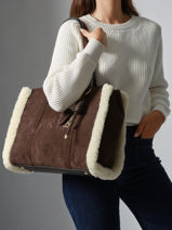 Shopper M Alpin Leather Etrier Brown alpin EALP140M-vue-porte