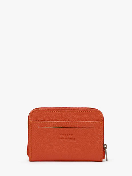 Coin Purse Madras Leather Etrier Orange madras EMAD900 other view 2
